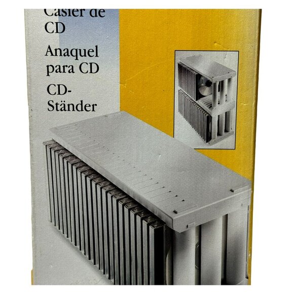 Fellowes Computerware Vintage CD Rack Holds 22 CDs Stackable Easy Snap Asembly - Picture 2 of 6